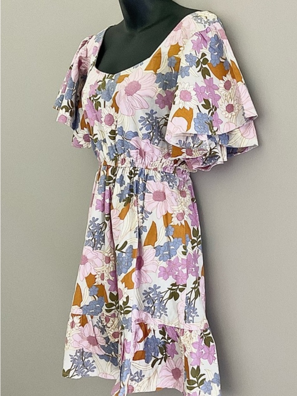 Sim and Sam, floral dress with matching tie belt. Adorable! NWTs - Picture 2 of 6